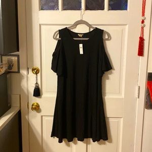 Black thermal swing dress